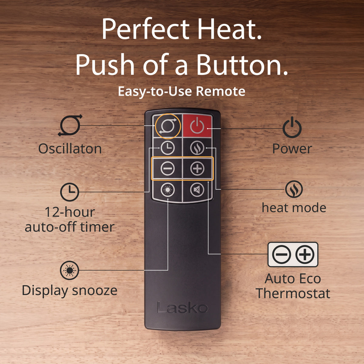 Lasko 30" Ceramic Tower Space Heater: Oscillating, 3 Heat Settings, Remote, Timer, Tip-Over Switch, Thermostat