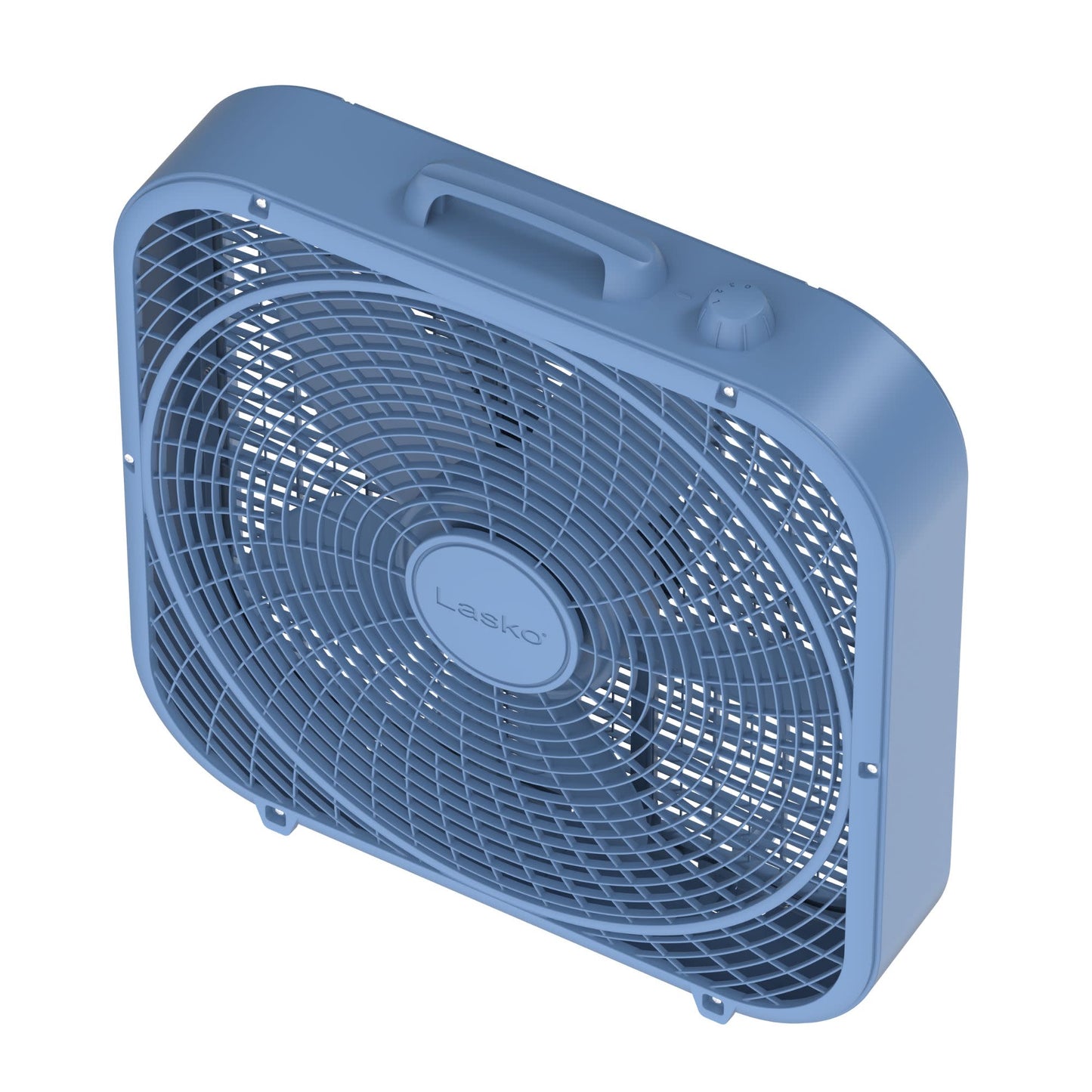 Lasko Cool Colors 20" Box Fan: 3-Speed, Weather-Resistant Motor, Laguna Blue