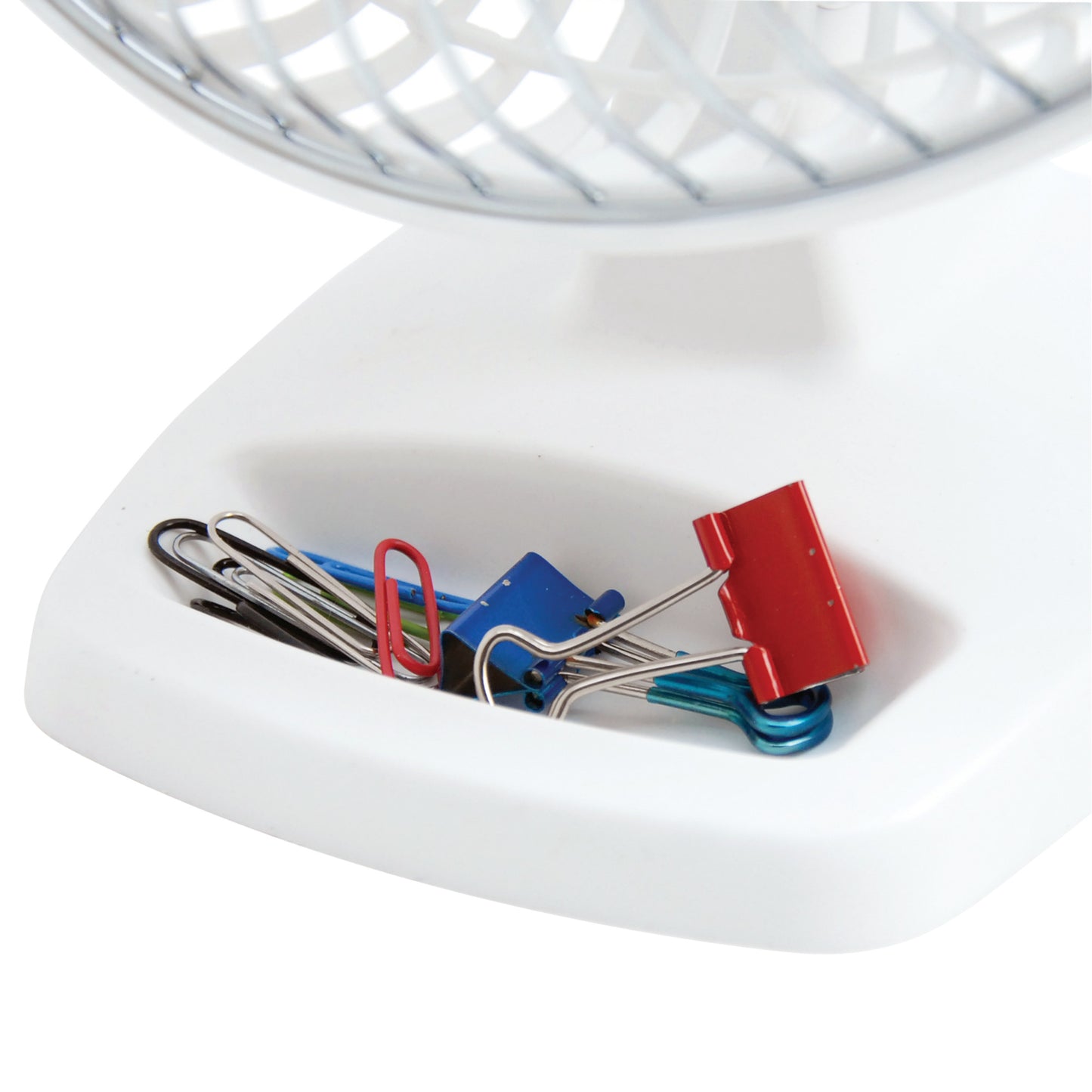 Air King 6" Commercial Grade Table Fan: 2-Speed, Tilting Head, Storage Tray, White