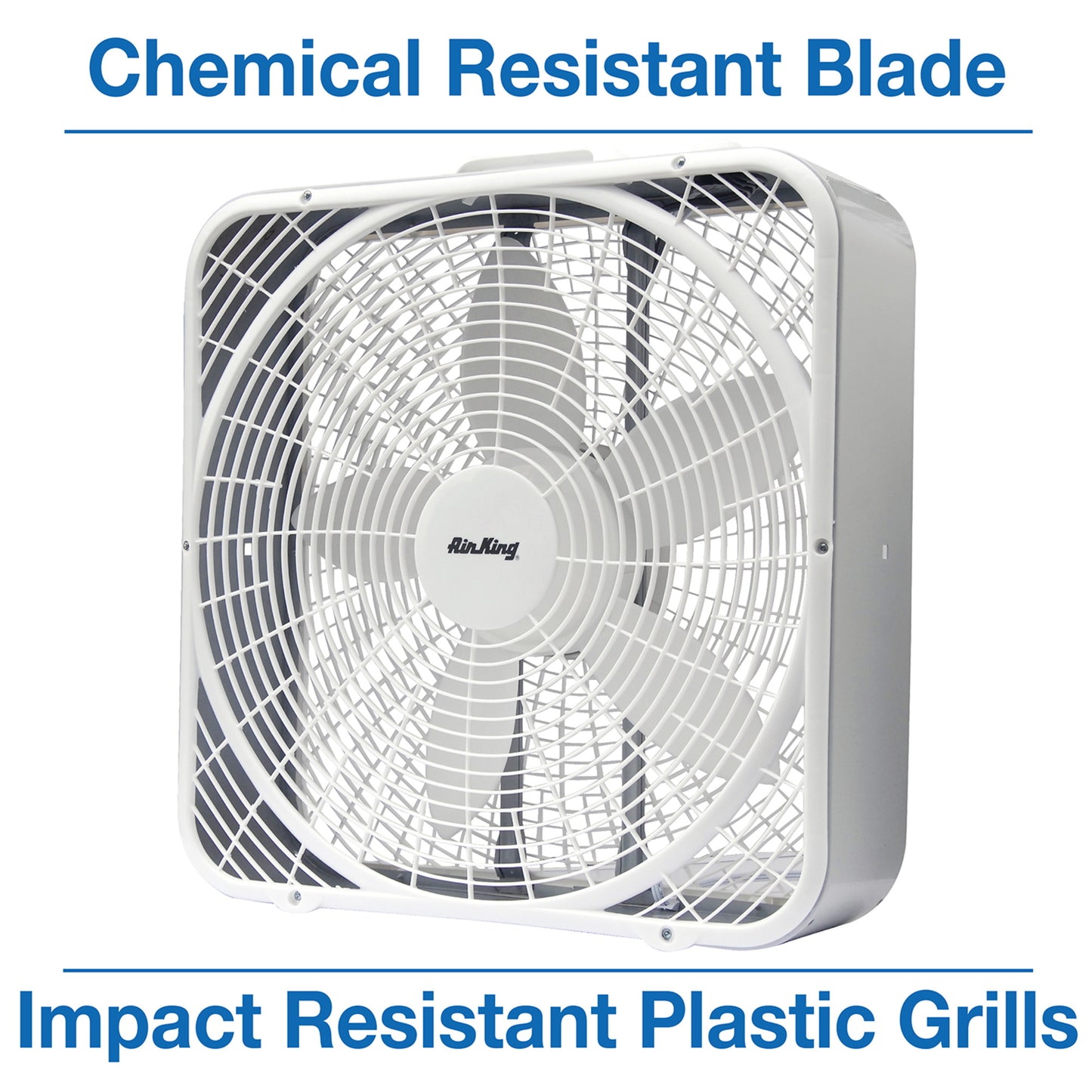 Air King 1/25 HP 20" Commercial Grade Box Fan: 3-Speed, High Velocity, Gray