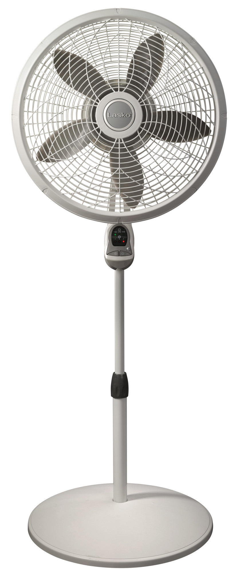 Lasko 18" Pedestal Fan: Oscillating, 3-Speed, Remote, Timer, White