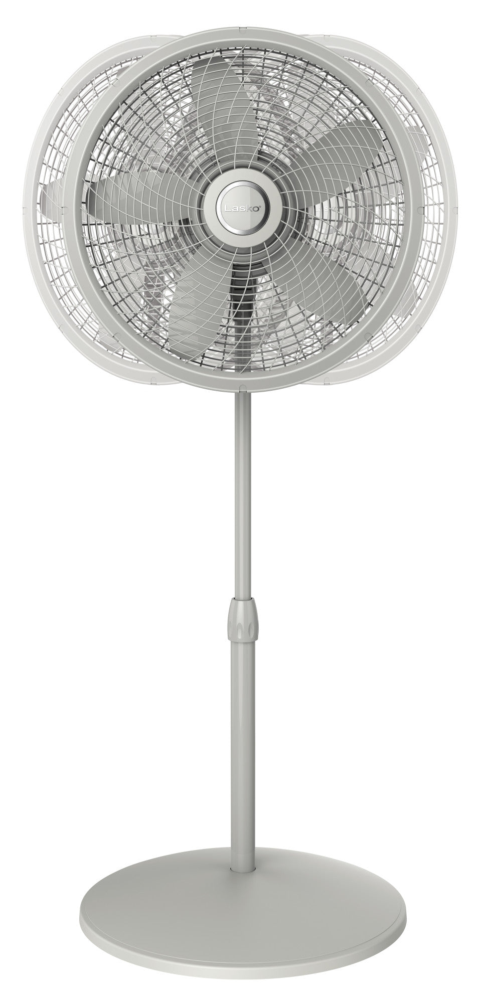 Lasko Cyclone 18" Pedestal Fan: Oscillating, 3-Speed,  Adjustable Height, Gray