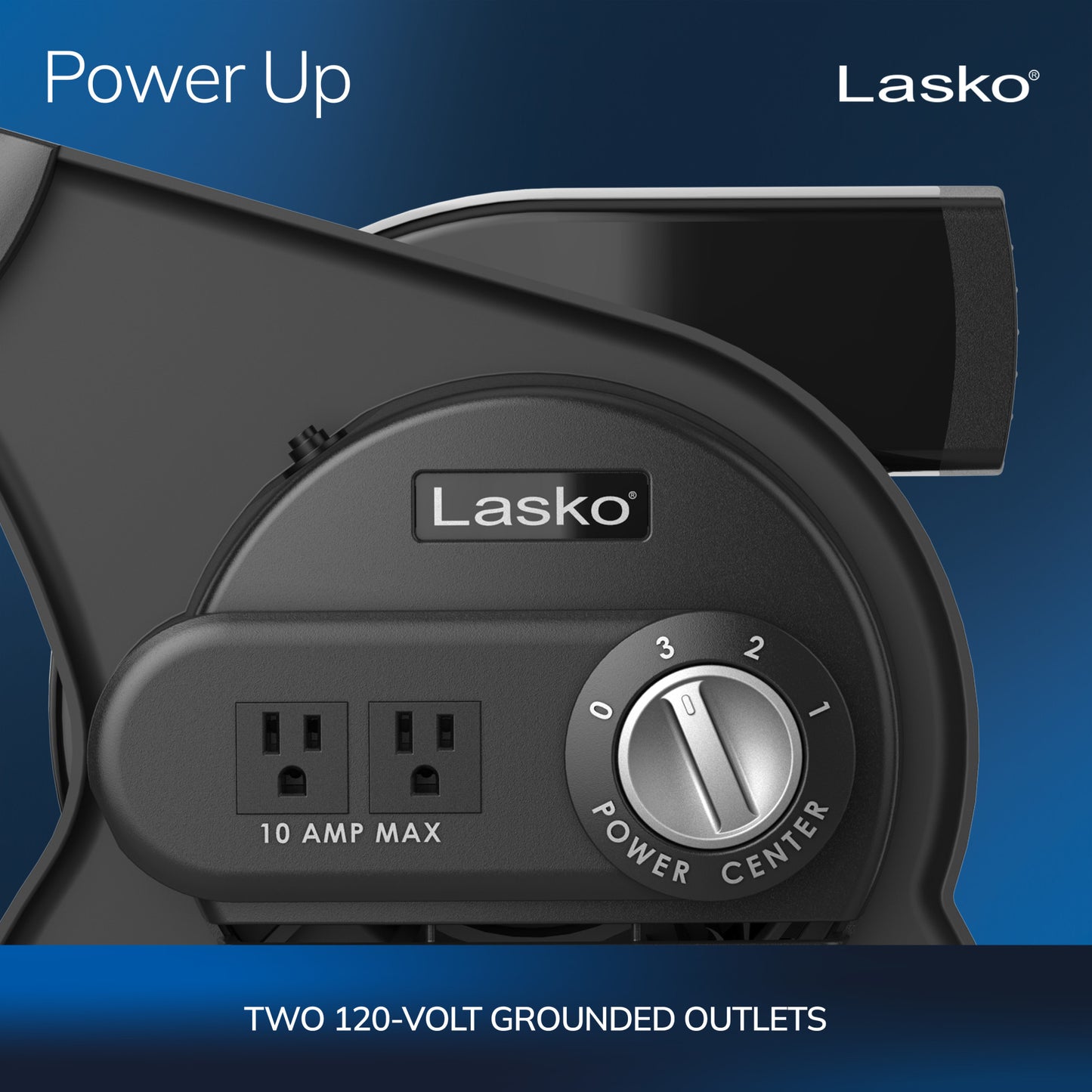Lasko 12" Air Mover Blower Fan: 3-Speed, High Velocity, 2 Outlets, Pivoting, Black