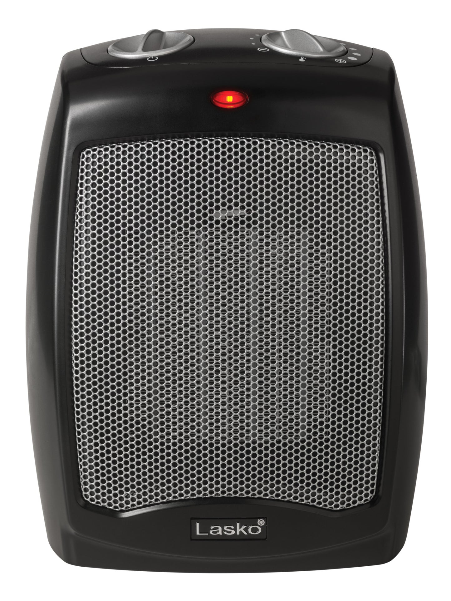 Lasko 9" Ceramic Table Top Heater (3-speed, thermostat, black)