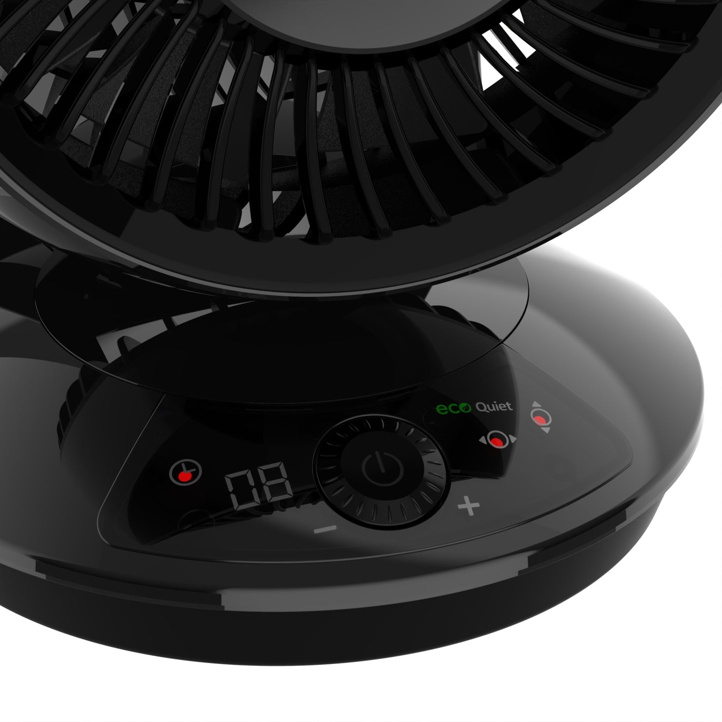 Lasko Whirlwind 7" DC Table Fan: Dual Oscillation, 12-Speed, Remote, Black