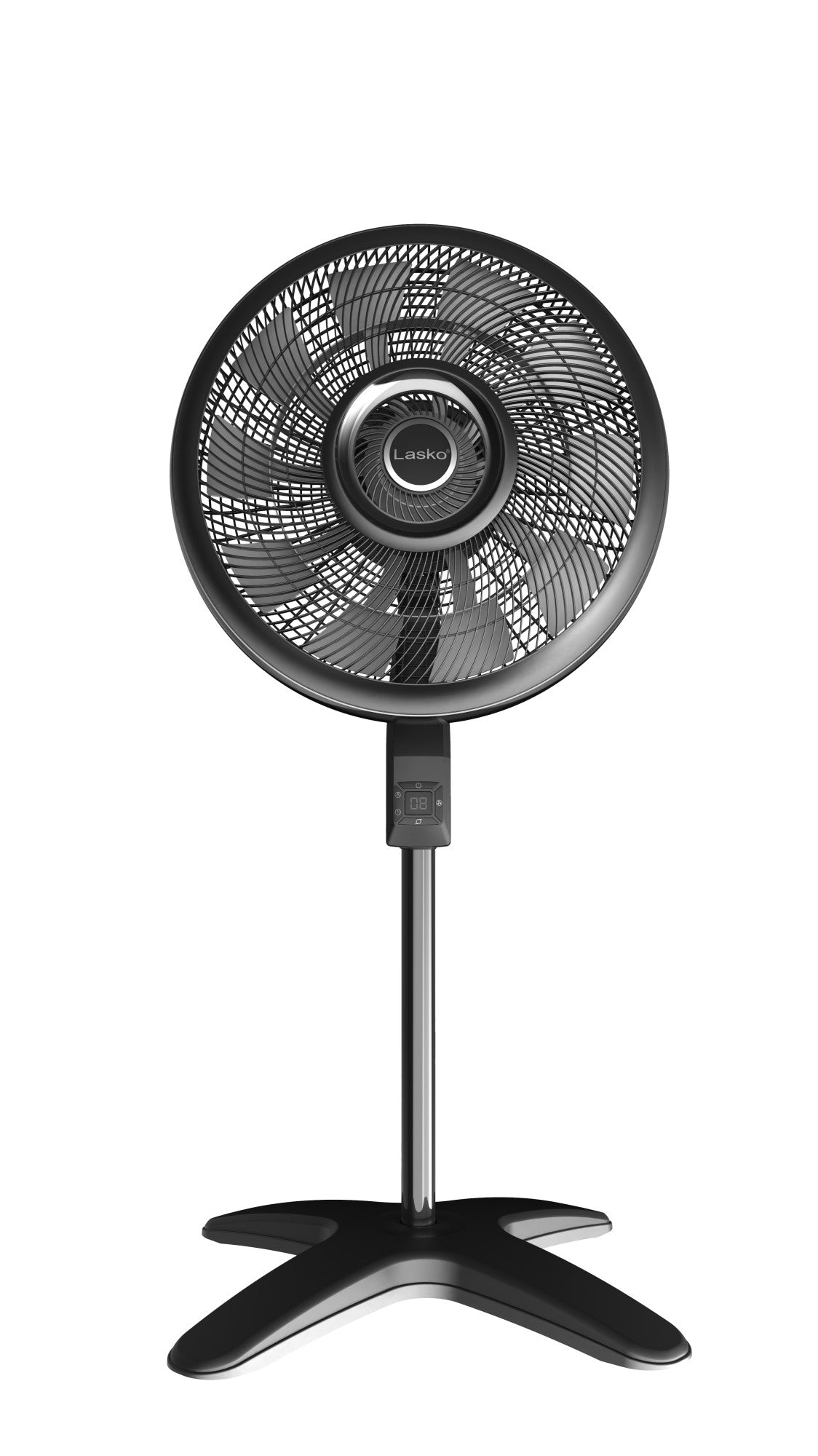 Lasko Windstorm 18" Pedestal Fan: Oscillating, 4-Speed, Remote, Black